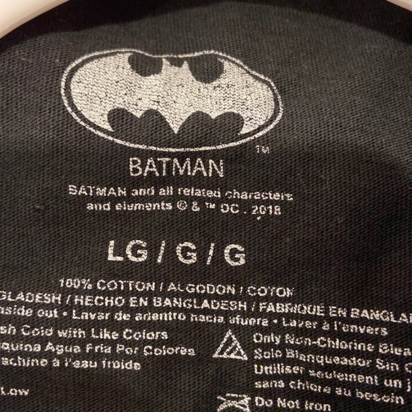 DC Comics Batman Black Tee with Sparkly Pink & Blue Logo - Picture 5 of 6